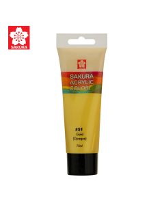 Sakura Acrylic Color 75mL - #51 Gold (Opaque)
