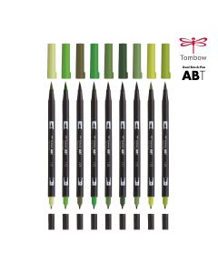 Tombow Dual Brush Art Marker Yellow Greens