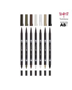 Tombow Dual Brush Pen Neutral colours