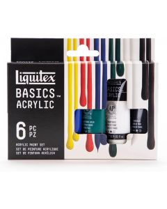 Liquitex BASICS Acrylic Paint Set, 6 x 22ml Tube Paint Set