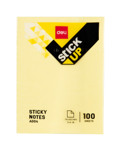 Deli Sticky Notes 3x4 - Yellow - 100 Sheets