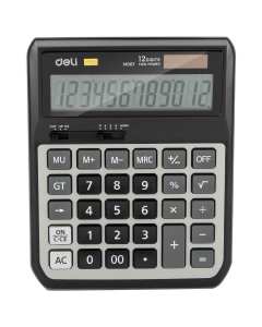 Deli Calculator Metal 12 Digit Grey M00720
