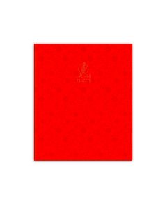 Single Line Book 10x8" Transparent Red 100/S PVC Falcon