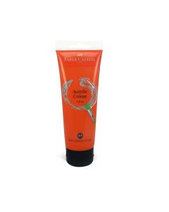Faber Castell Acrylic Colour 120ml Tube Dark Cadmuim Orange