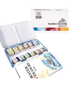 Phoenix Phoenix Watercolor Paint Set Half Pan 12 Colors