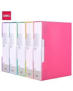 Deli 5037 Display Book, A4 Size, 100 Pockets - Assorted