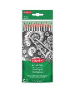 Derwent Academy Sketching set of 12 Hanging Pack (5H - 6B)