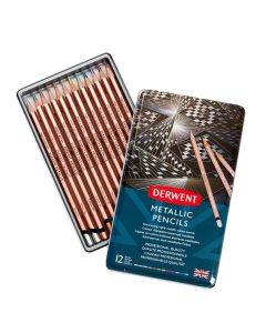 Derwent Metallic Pencil 12 Tin