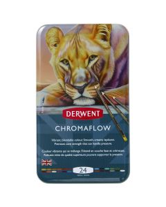 Derwent Chromaflow Colored Pencils Tin, Set of 24