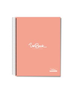 3 Subject Hard Cover University Book U3-05 Peach