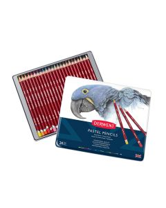 Derwent Pastel Pencils, 4mm Core, Metal Tin, 24