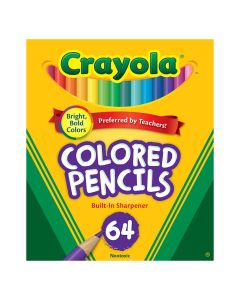Crayola Colored Pencil Set, 64-Colors, Child Ages 3+