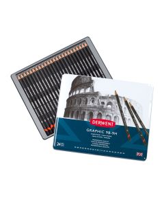 Derwent Graphic Pencils, Metal Tin, 24 Count