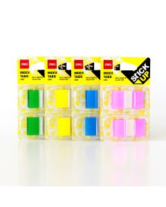 INDEX TABS ASSORTED COLOUR DELI