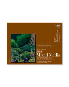 Strathmore 400 Series Black Mixed Media Pad - 18" x 24" - 462-518