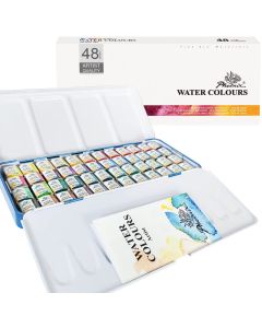 Phoenix Phoenix Watercolor Paint Set Half Pan 48 Colors