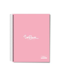 5 Subject Hard Cover University Book U5-01 Pink