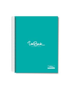 5 Subject Hard Cover University Book U5-06 Turquoise
