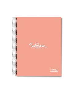 5 Subject Hard Cover University Book U5-05 Peach