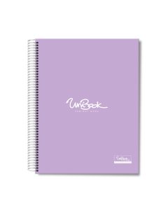 5 Subject Hard Cover University Book U5-04 Lavendar
