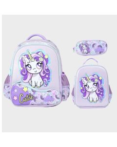 School Bag Glossy Bird Gb5205 17 inch Unicorn Purple