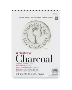 Strathmore 500 Series Charcoal Pad - 9" x 12", White,