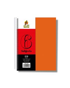 University Book 6 Subjects - A4 Orange