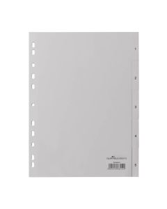 Divider 1 - 5 With Number Grey Plastic