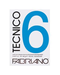 Fabriano Drawing Pad Tecnico A4 Smooth - 09821297