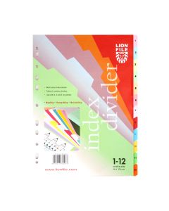 Divider 1 - 6 With Number Colour Manila