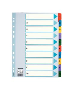 Divider 1 - 10 With Number Colour Manila