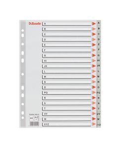 Divider A - Z Grey Plastic