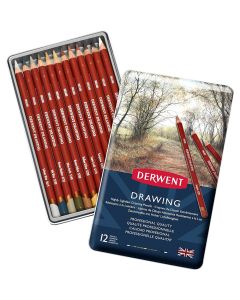 Derwent Colored Drawing Pencils, Metal Tin, 12 Count