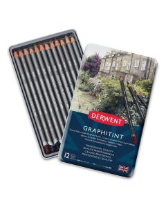 Derwent Graphitint Pencils, Metal Tin, 12 Count