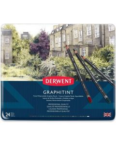 Derwent Graphitint Pencils, Metal Tin, 24 Count