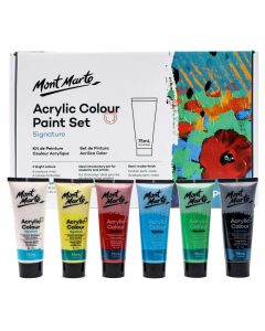 Mont Marte Acrylic Colour Paint Set 6pc x 75ml