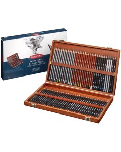 Derwent Sketching Set of 72 Wooden Box