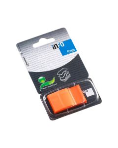 Note Flags Paper card 1x25x43mm 50sht Pet Foil Orange UPM - 772812