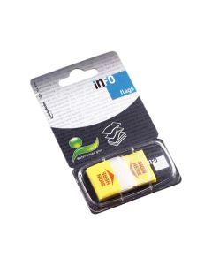 Note Flags Sign Here 1x25x43mm 50sht Pet Foil Ylw/Red UPM - 772911