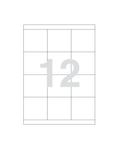Agipa 12 labels 70x67.7mm A4