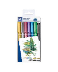 Staedtler 8323 Metallic Markers - Set of 6