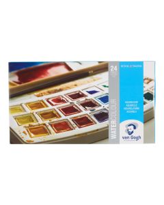 Watercolour plastic case set of 24 half pans - 8624 Van Gogh