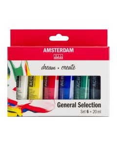 Standard Series acrylic paint general selection set | 6 x 20 ml - Amsterdam