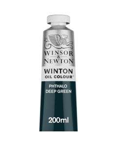 Winton Oil Colors, 200ml Phthalo Deep Green