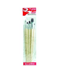 Pebeo Wallet of 8-Brushes, Brown