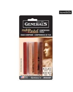 Compressed pastel chalk set earth