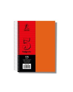 University Book 5 Subjects - A5 Orange