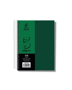 University Book 5 Subjects - A5 Falcon Dark Green