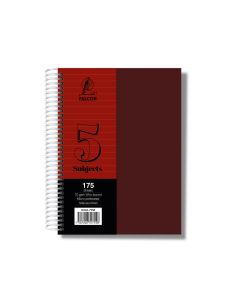 University Book 5 Subjects - A5 Maroon