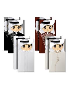 Al Fakhama Set of 8 Eid Greeting Envelope - Boys Design-2 2023